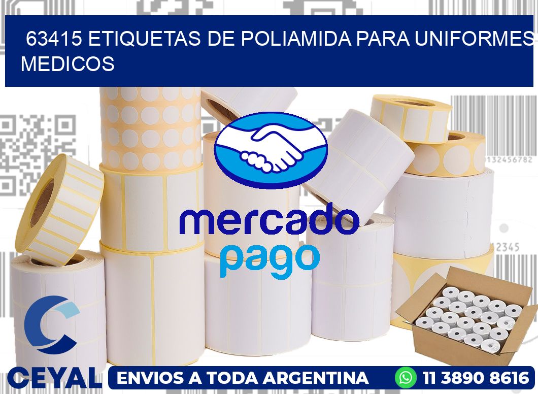 63415 Etiquetas de poliamida para uniformes medicos