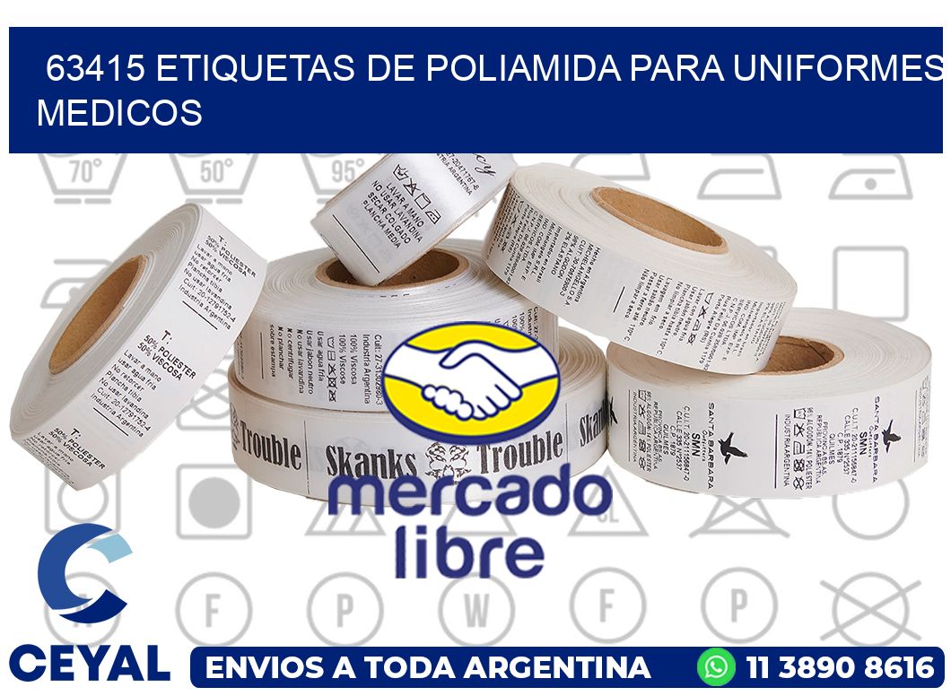 63415 Etiquetas de poliamida para uniformes medicos