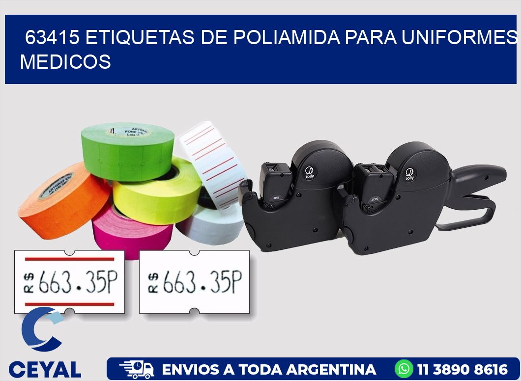 63415 Etiquetas de poliamida para uniformes medicos