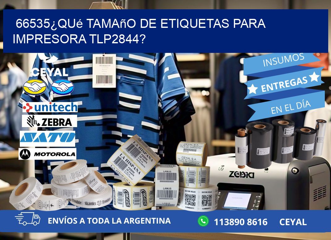 66535¿Qué tamaño de etiquetas para  impresora tlp2844?