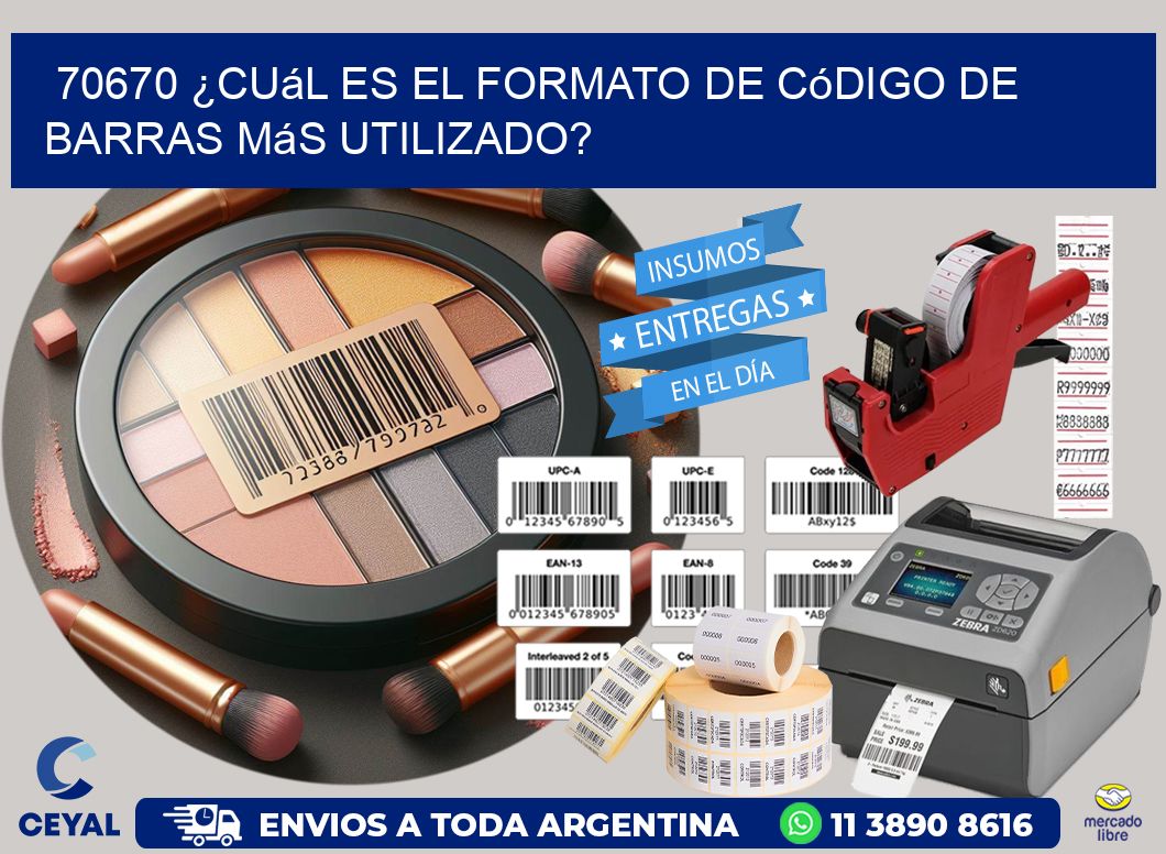 70670 ¿Cuál es el formato de código de barras más utilizado?