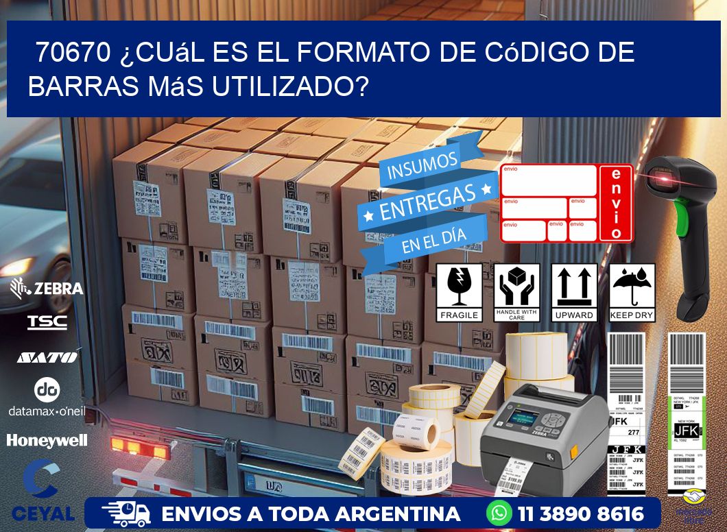 70670 ¿Cuál es el formato de código de barras más utilizado?