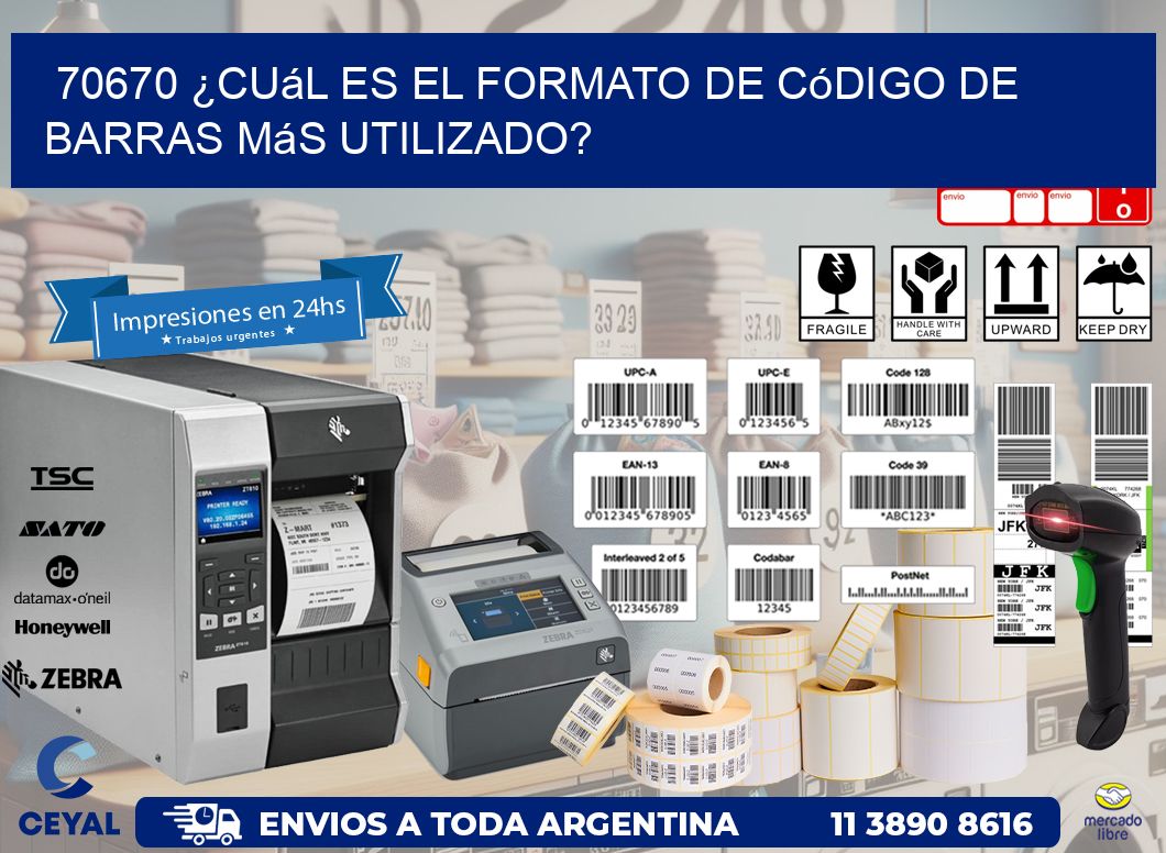 70670 ¿Cuál es el formato de código de barras más utilizado?