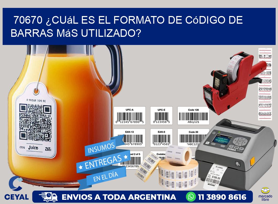 70670 ¿Cuál es el formato de código de barras más utilizado?