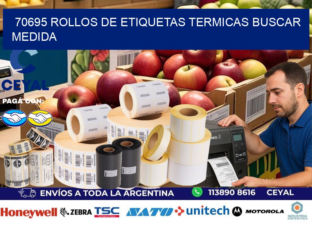 70695 rollos de etiquetas termicas buscar medida