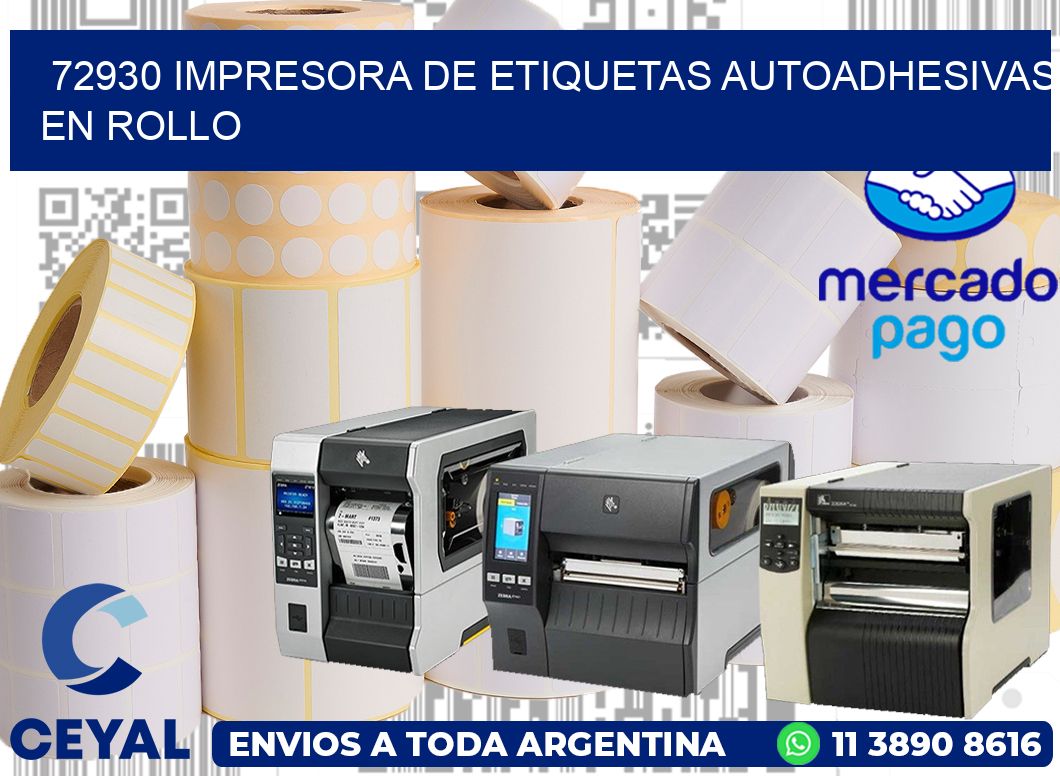 72930 impresora de etiquetas autoadhesivas en rollo