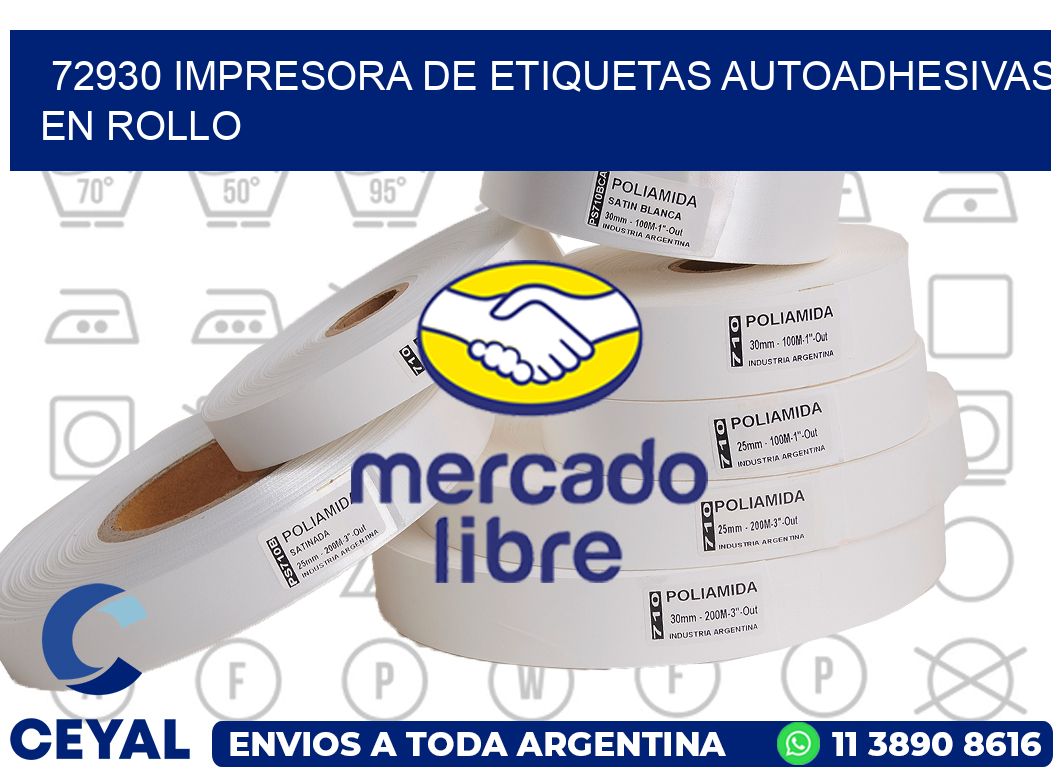 72930 impresora de etiquetas autoadhesivas en rollo