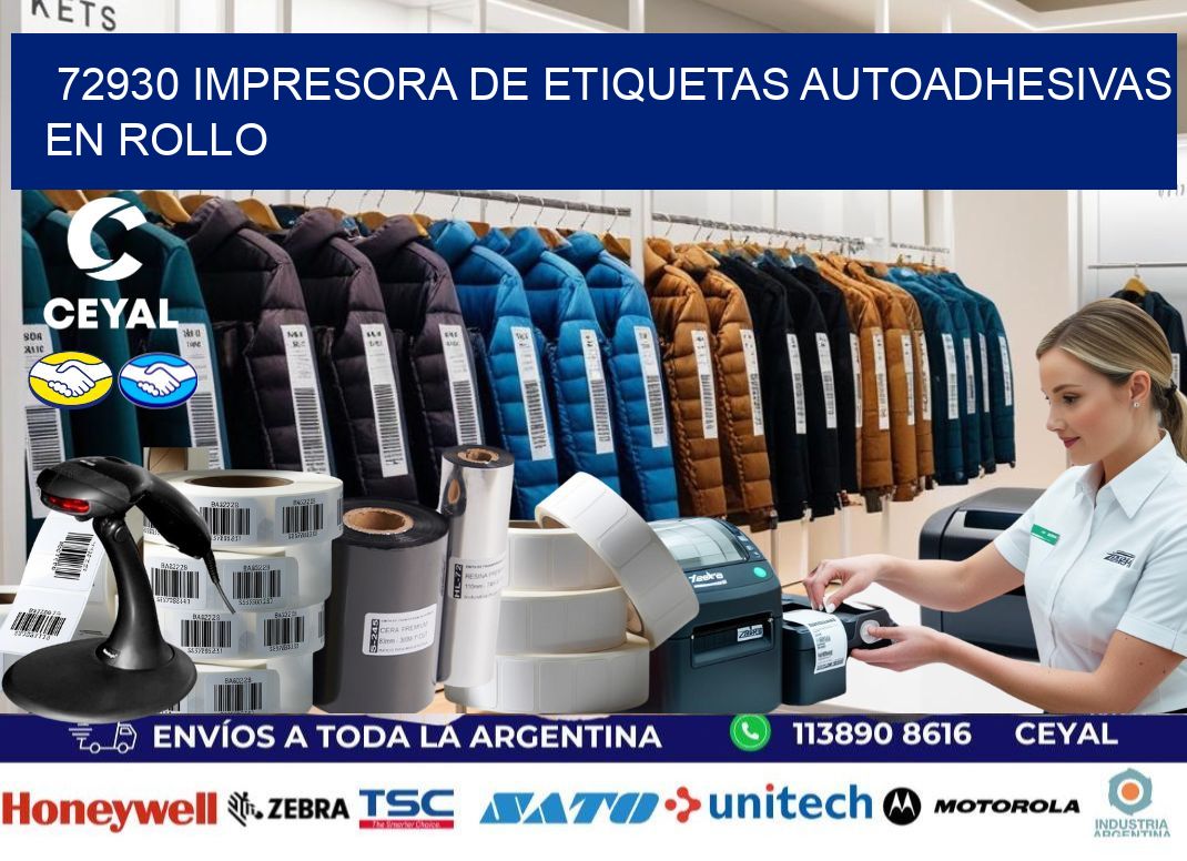 72930 impresora de etiquetas autoadhesivas en rollo