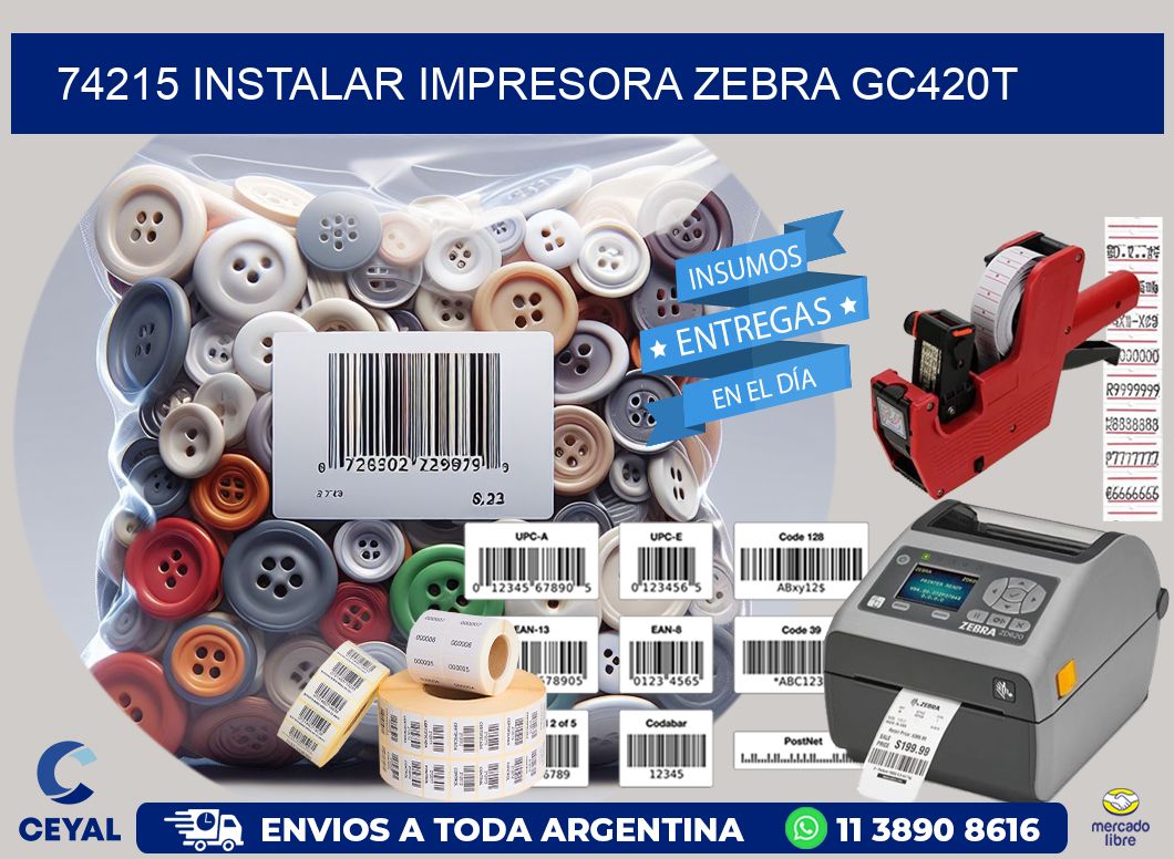 74215 Instalar impresora Zebra GC420t