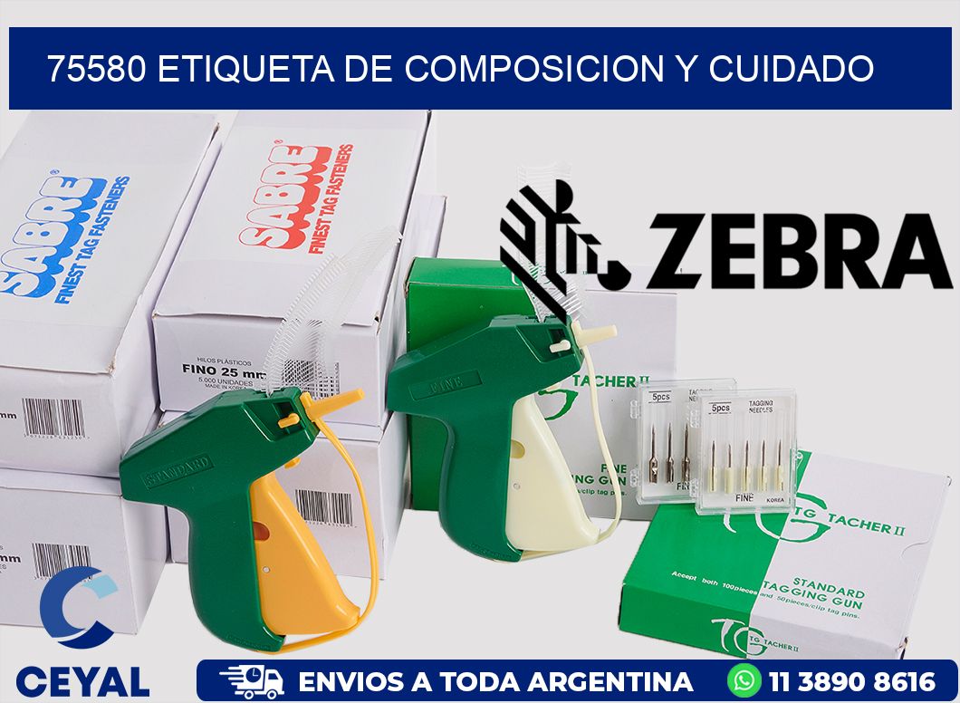 75580 etiqueta de composicion y cuidado