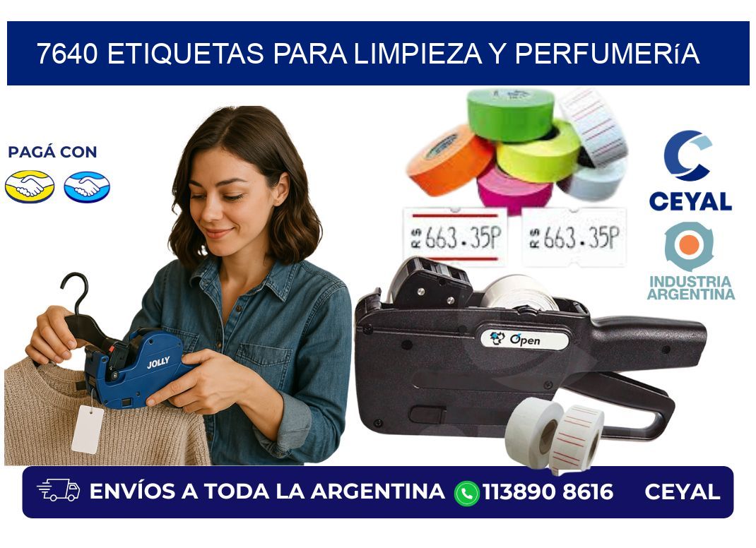 7640 Etiquetas para limpieza y perfumería