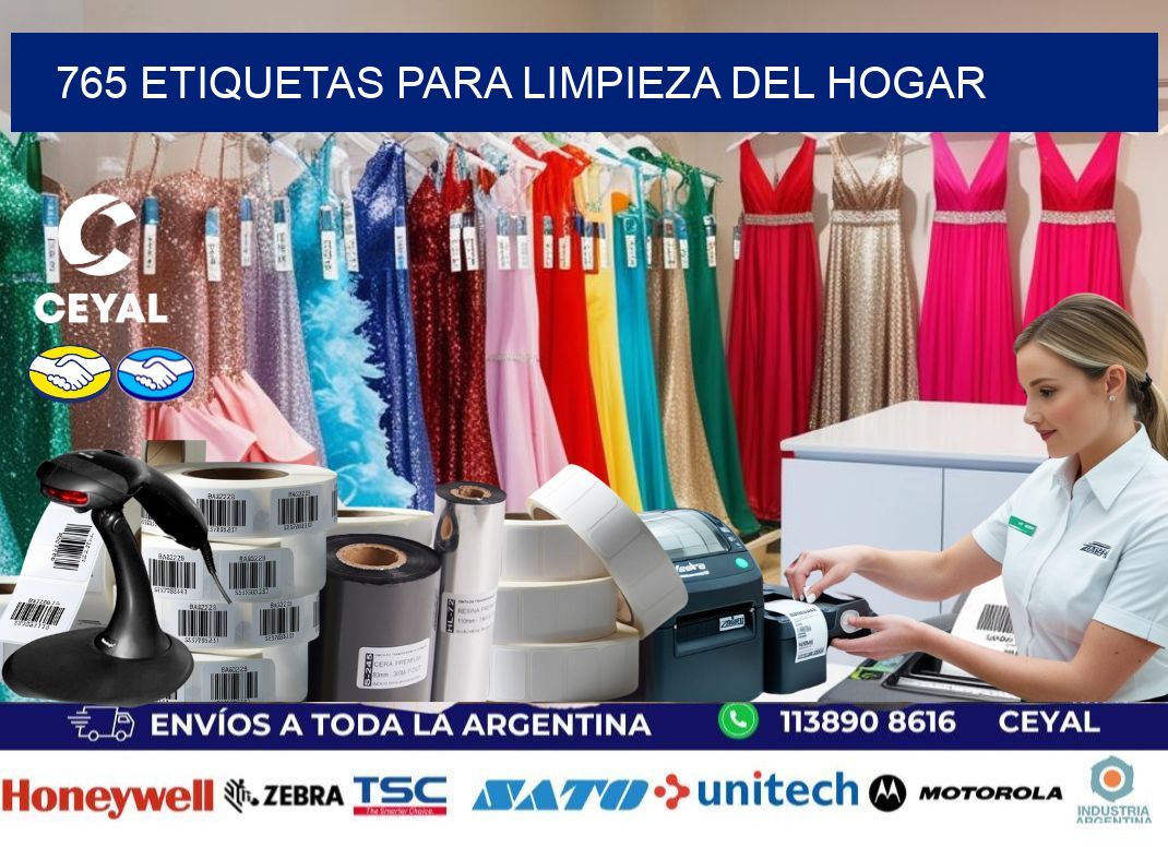 765 Etiquetas para limpieza del hogar