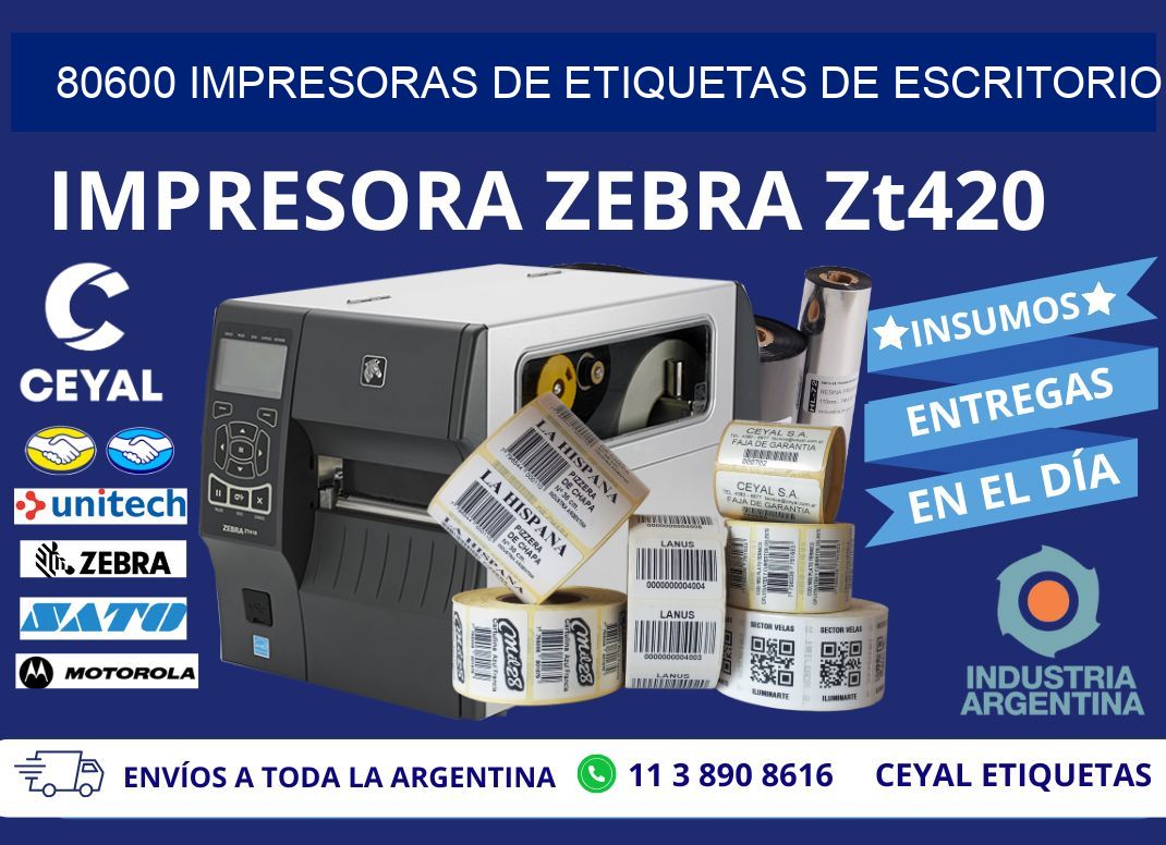 80600 impresoras de etiquetas de escritorio