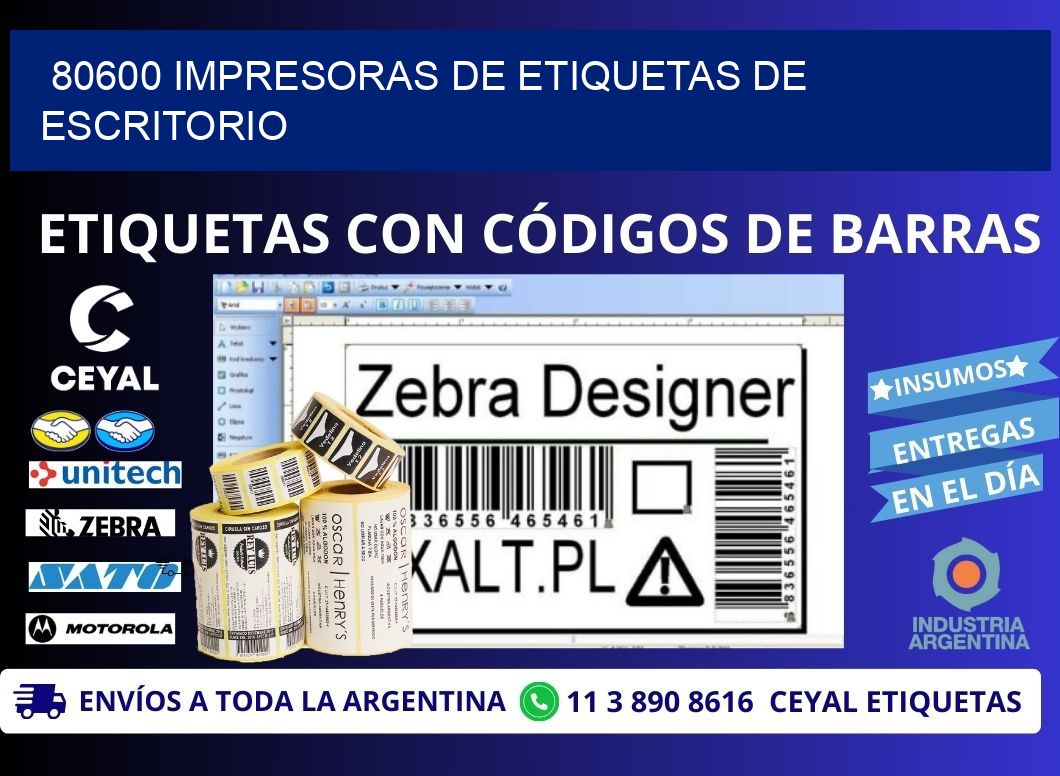 80600 impresoras de etiquetas de escritorio