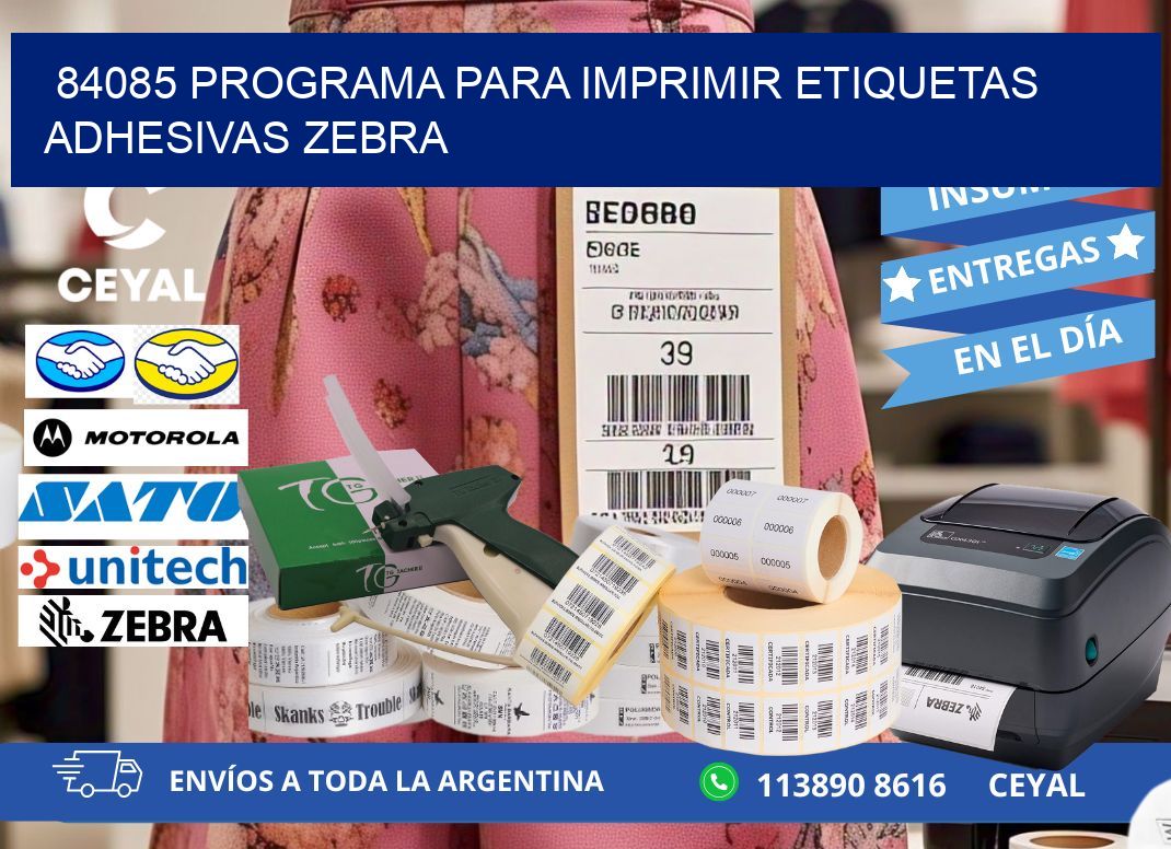 84085 Programa para imprimir etiquetas adhesivas zebra