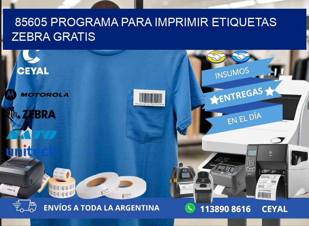 85605 Programa para imprimir etiquetas Zebra gratis
