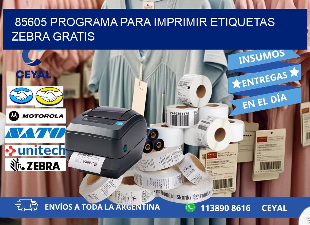 85605 Programa para imprimir etiquetas Zebra gratis