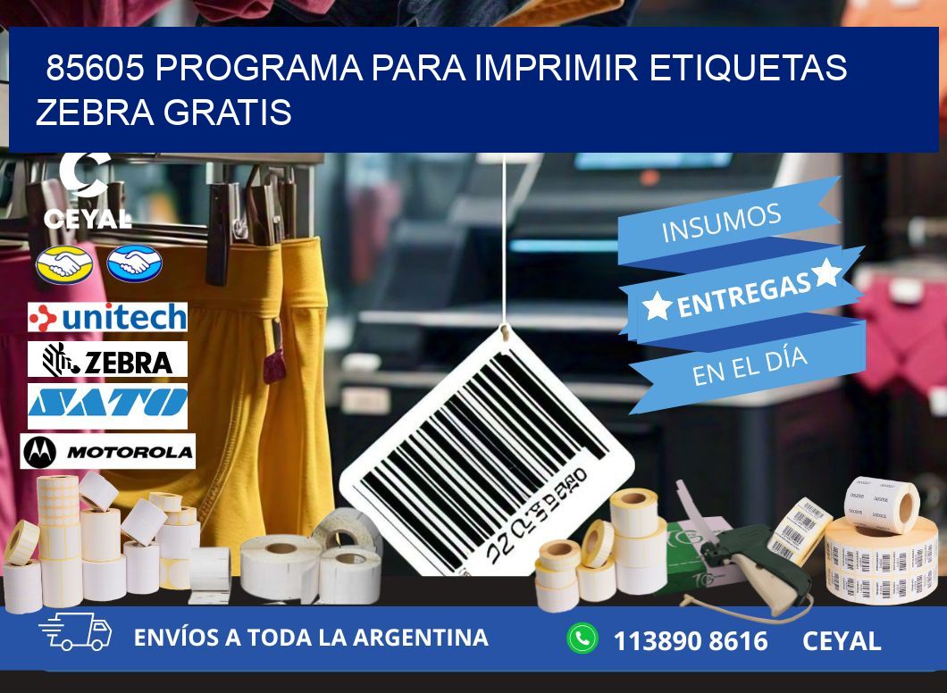 85605 Programa para imprimir etiquetas Zebra gratis