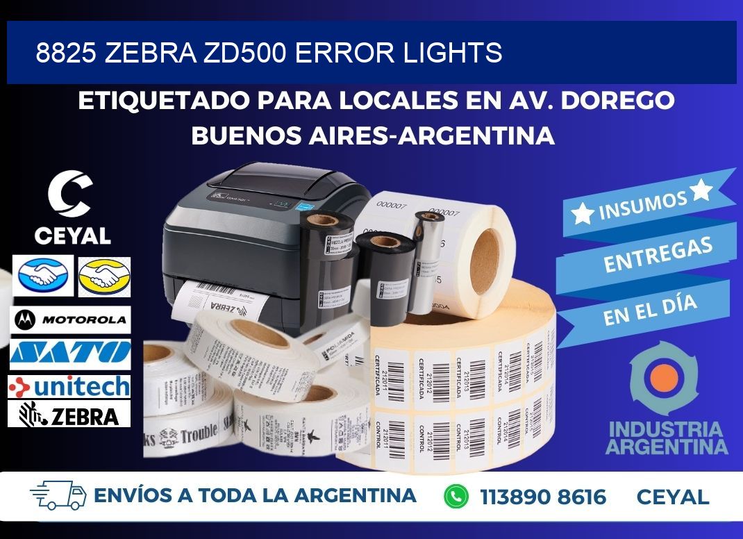 8825 Zebra ZD500 error lights