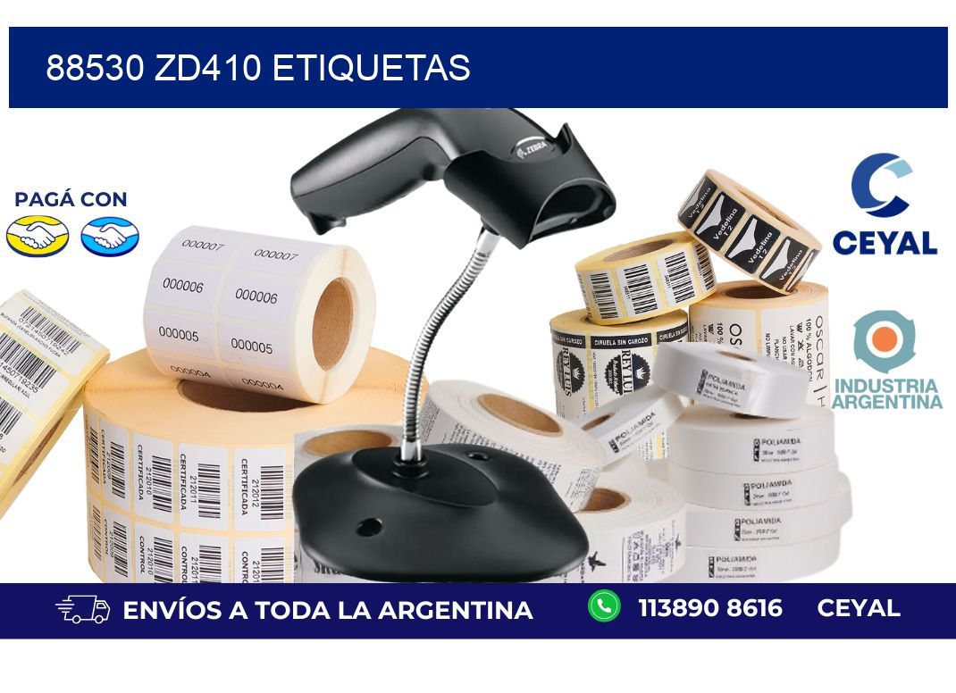 88530 ZD410 etiquetas