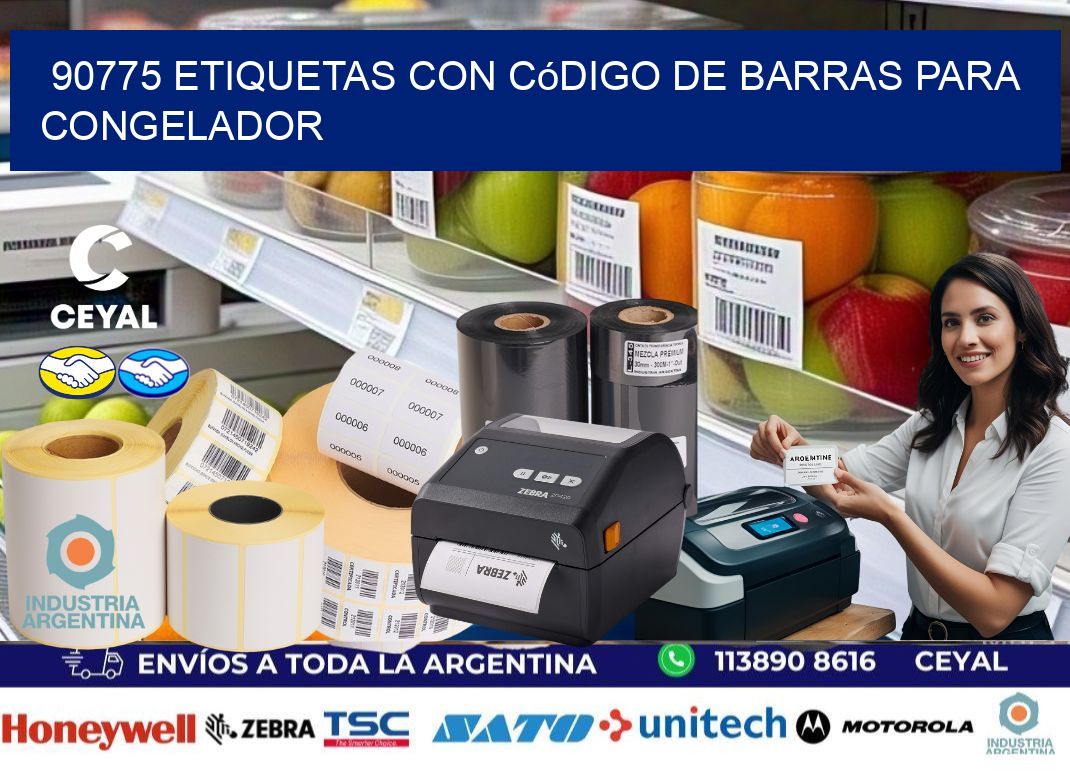 90775 Etiquetas con código de barras para congelador