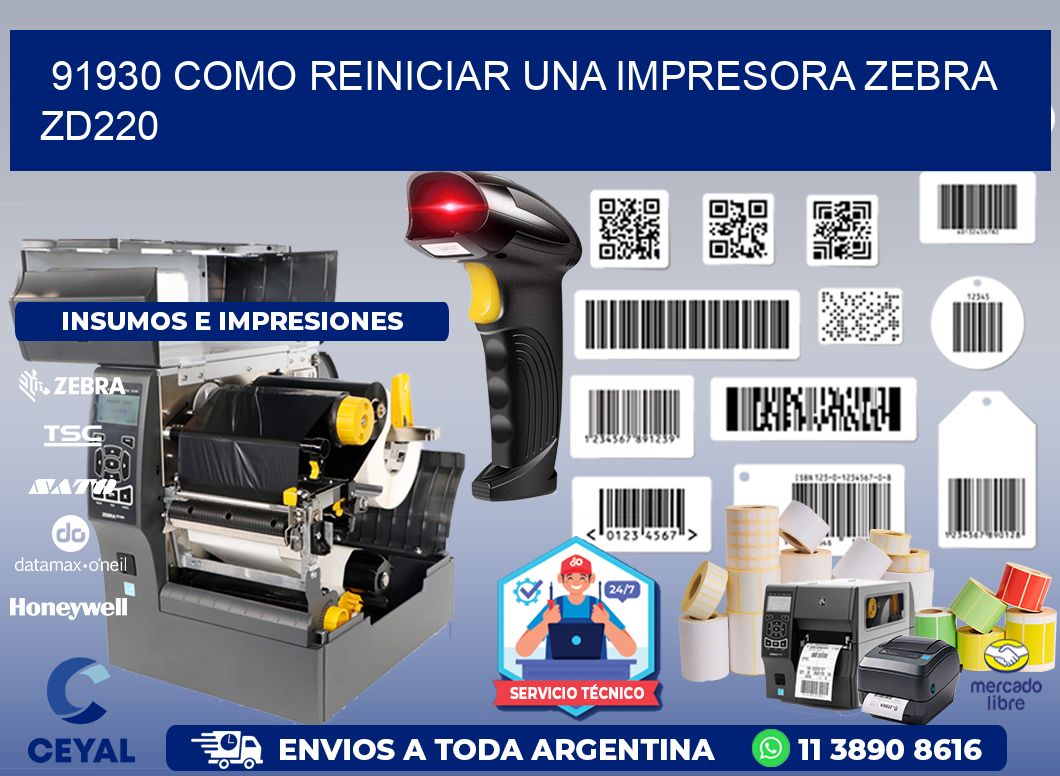 91930 Como reiniciar una impresora Zebra  ZD220