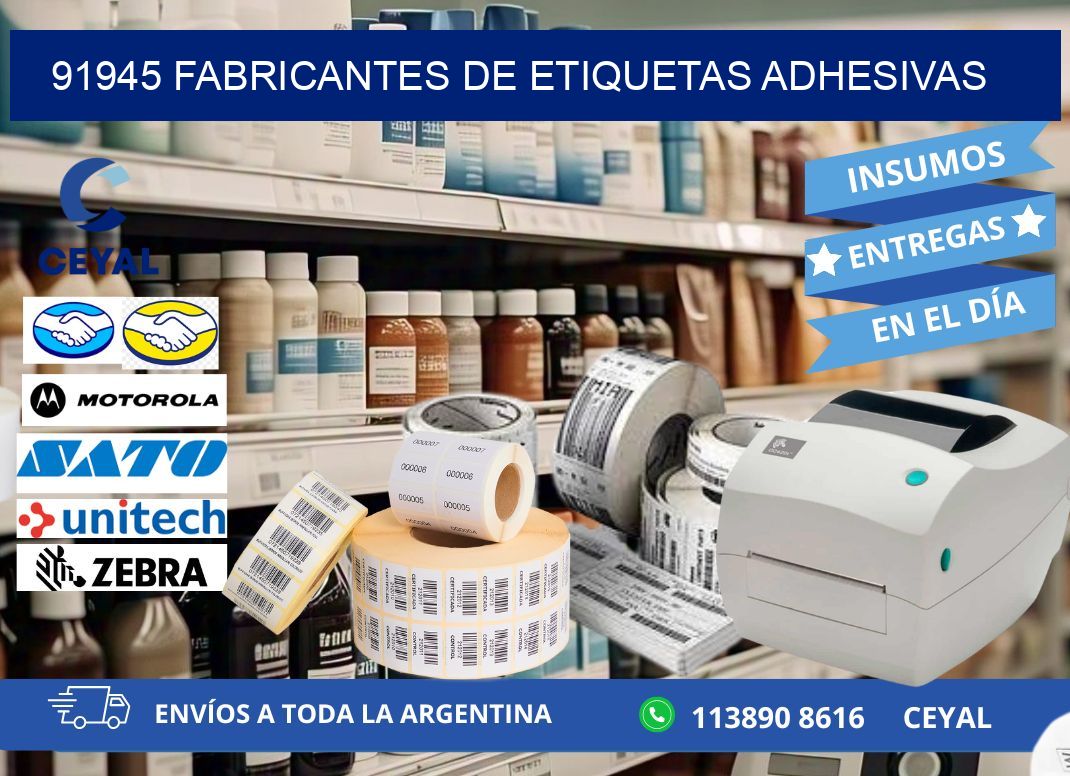 91945 Fabricantes de etiquetas adhesivas
