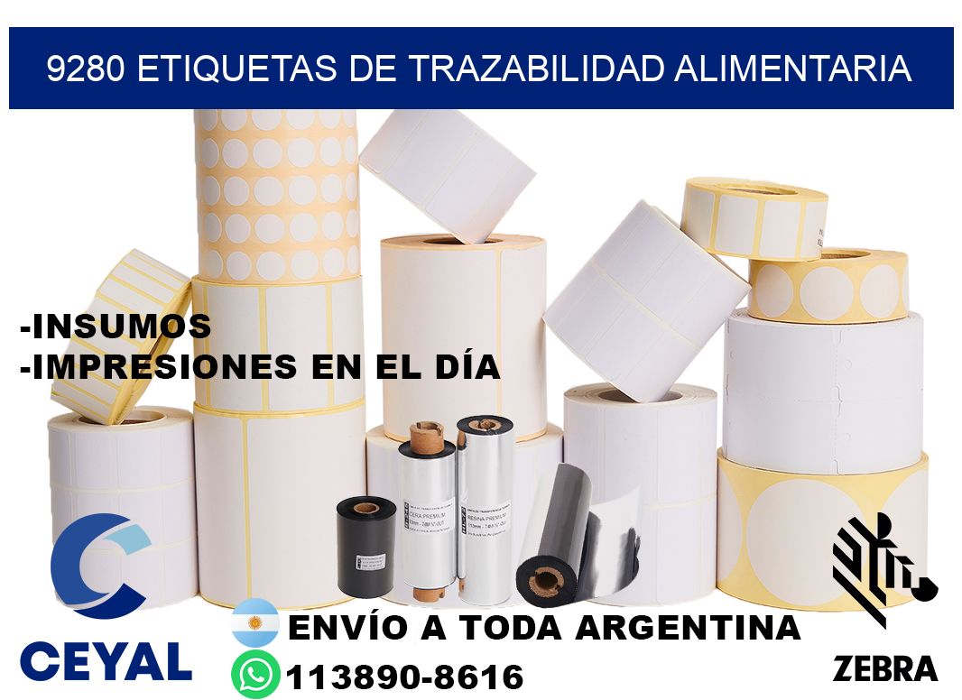 9280 Etiquetas de trazabilidad alimentaria