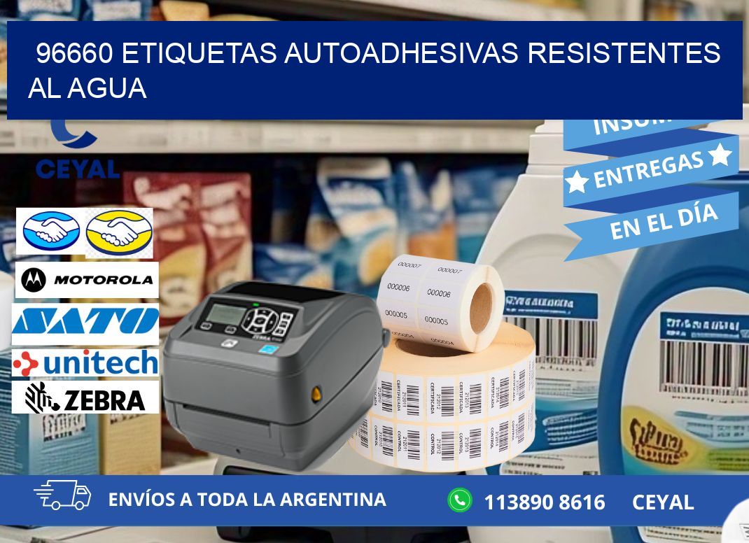96660 etiquetas autoadhesivas resistentes al agua