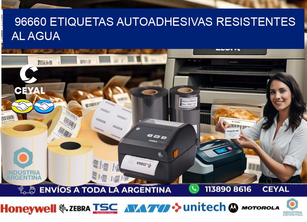 96660 etiquetas autoadhesivas resistentes al agua