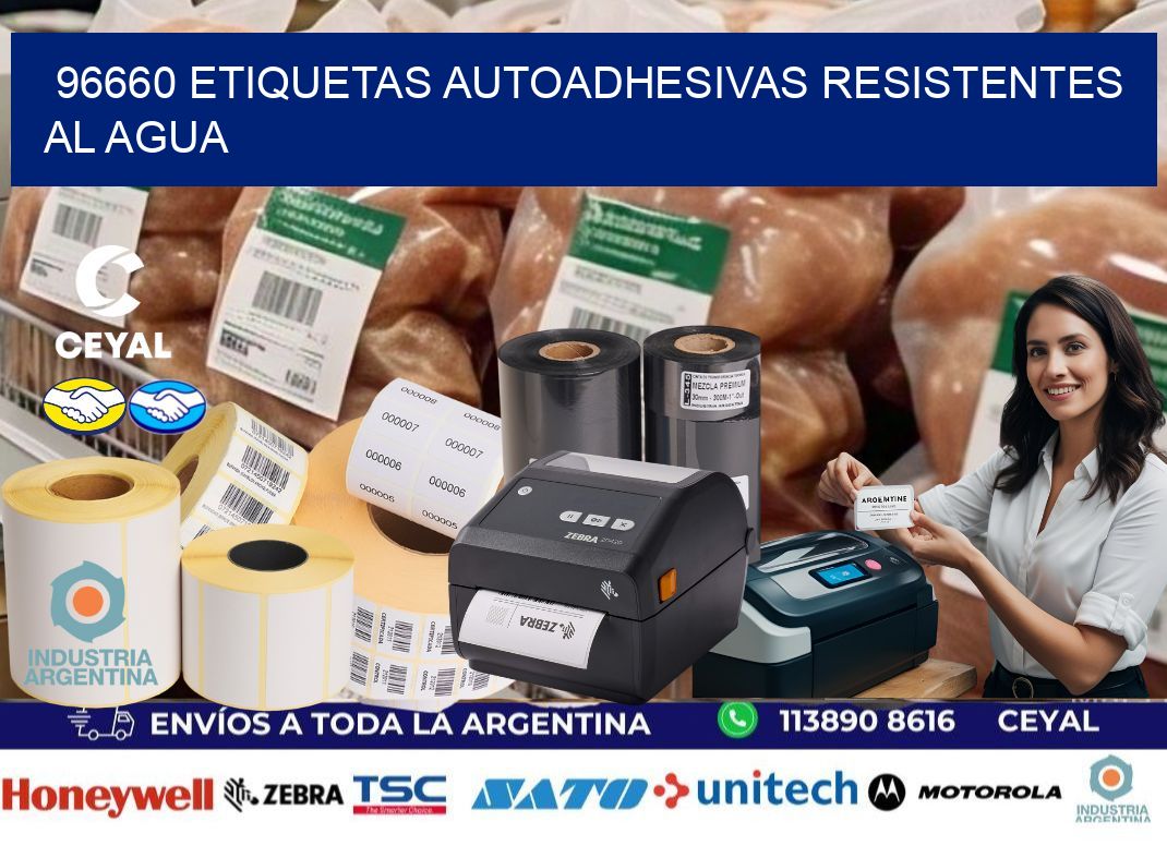 96660 etiquetas autoadhesivas resistentes al agua