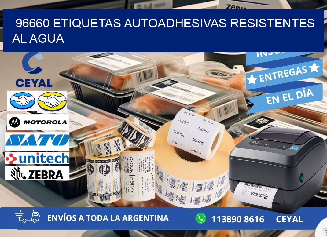 96660 etiquetas autoadhesivas resistentes al agua