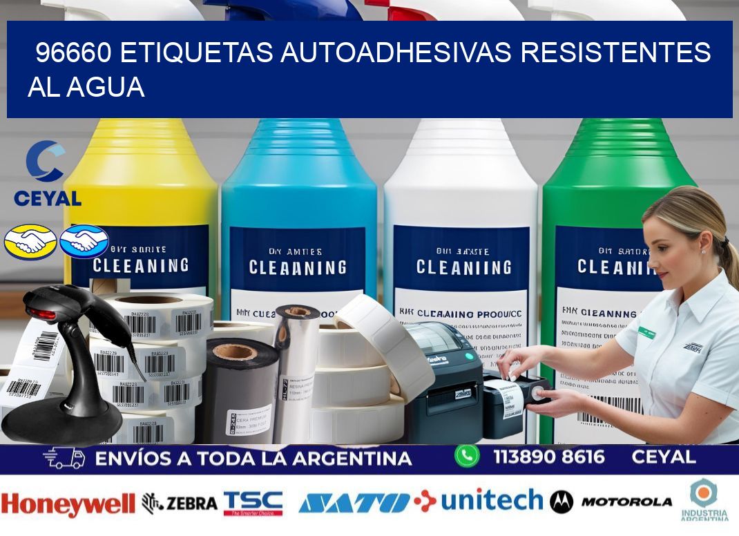 96660 etiquetas autoadhesivas resistentes al agua
