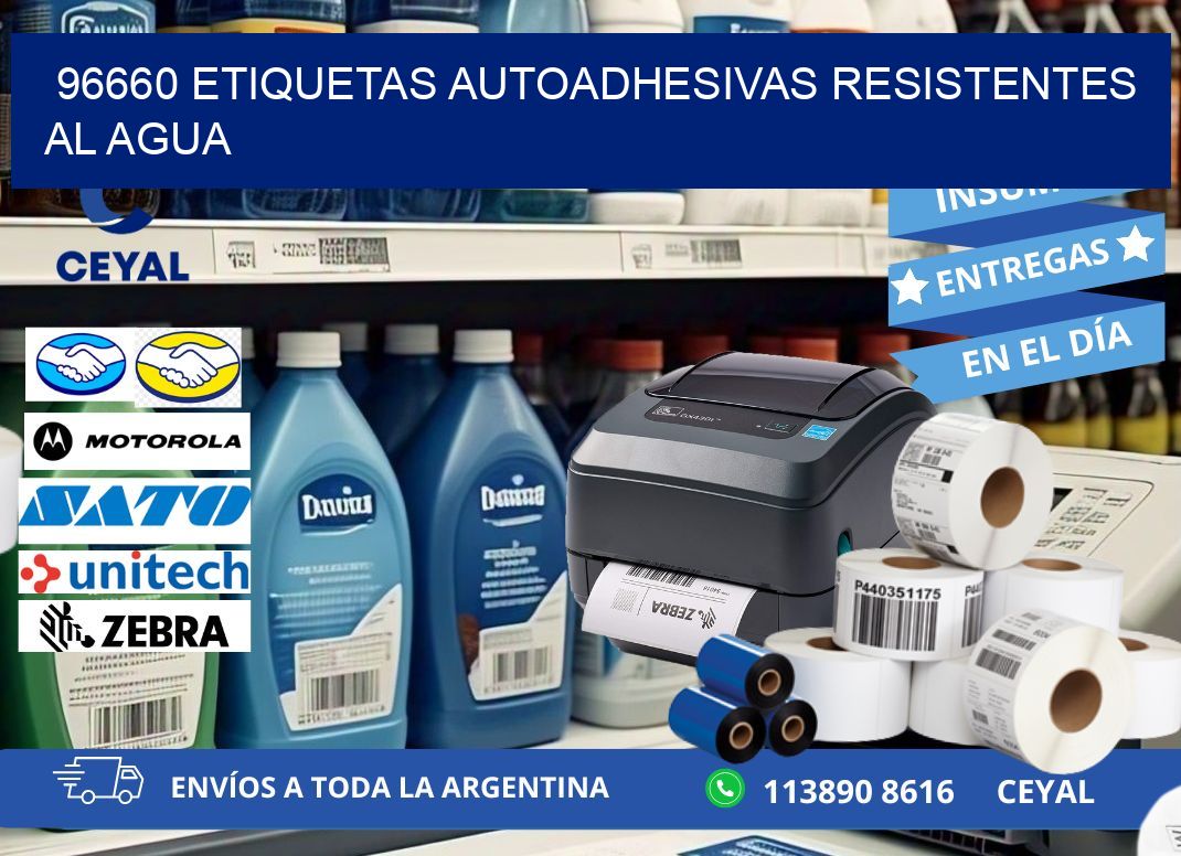 96660 etiquetas autoadhesivas resistentes al agua