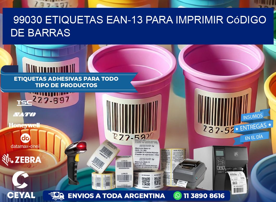 99030 etiquetas ean-13 para imprimir código  de barras