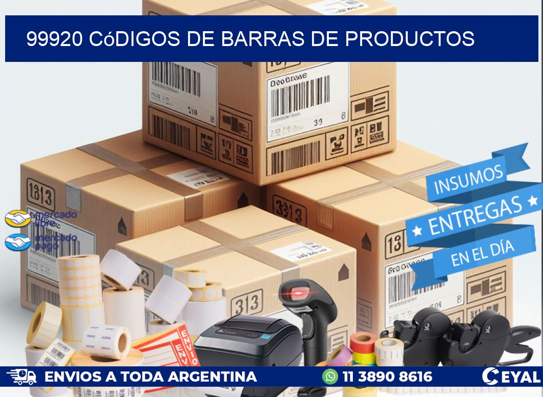 99920 Códigos de barras de productos