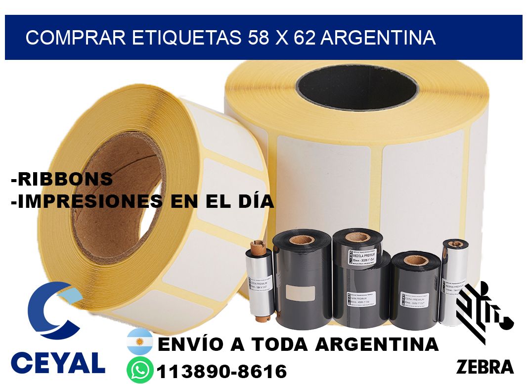 Comprar etiquetas 58 x 62 argentina