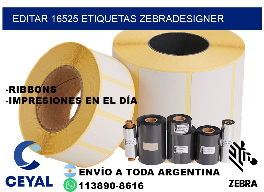 EDITAR 16525 ETIQUETAS ZEBRADESIGNER