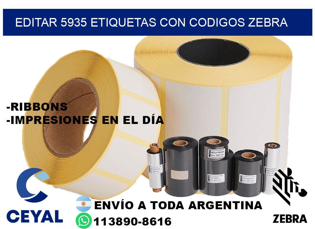 EDITAR 5935 ETIQUETAS CON CODIGOS ZEBRA