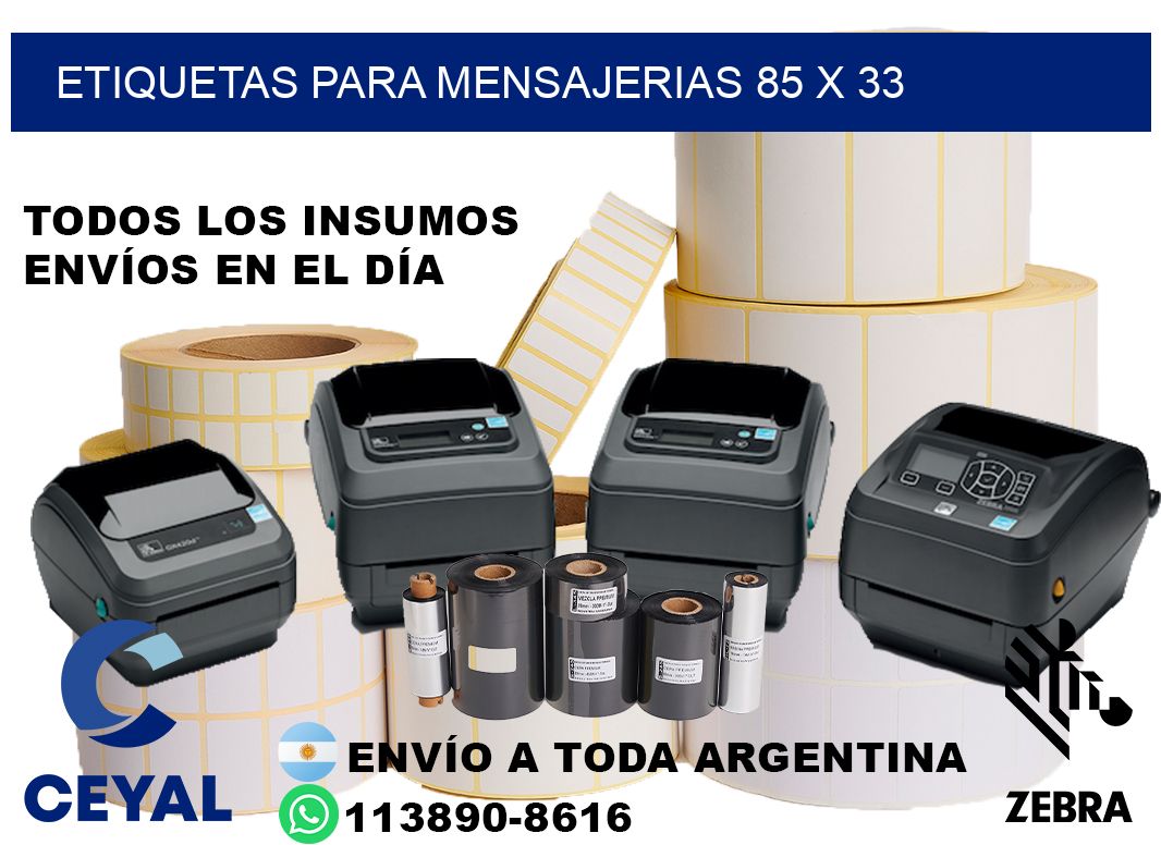 ETIQUETAS PARA MENSAJERIAS 85 x 33