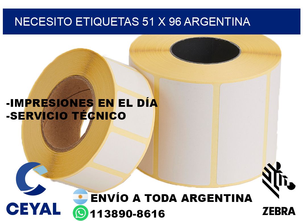Necesito etiquetas 51 x 96 argentina