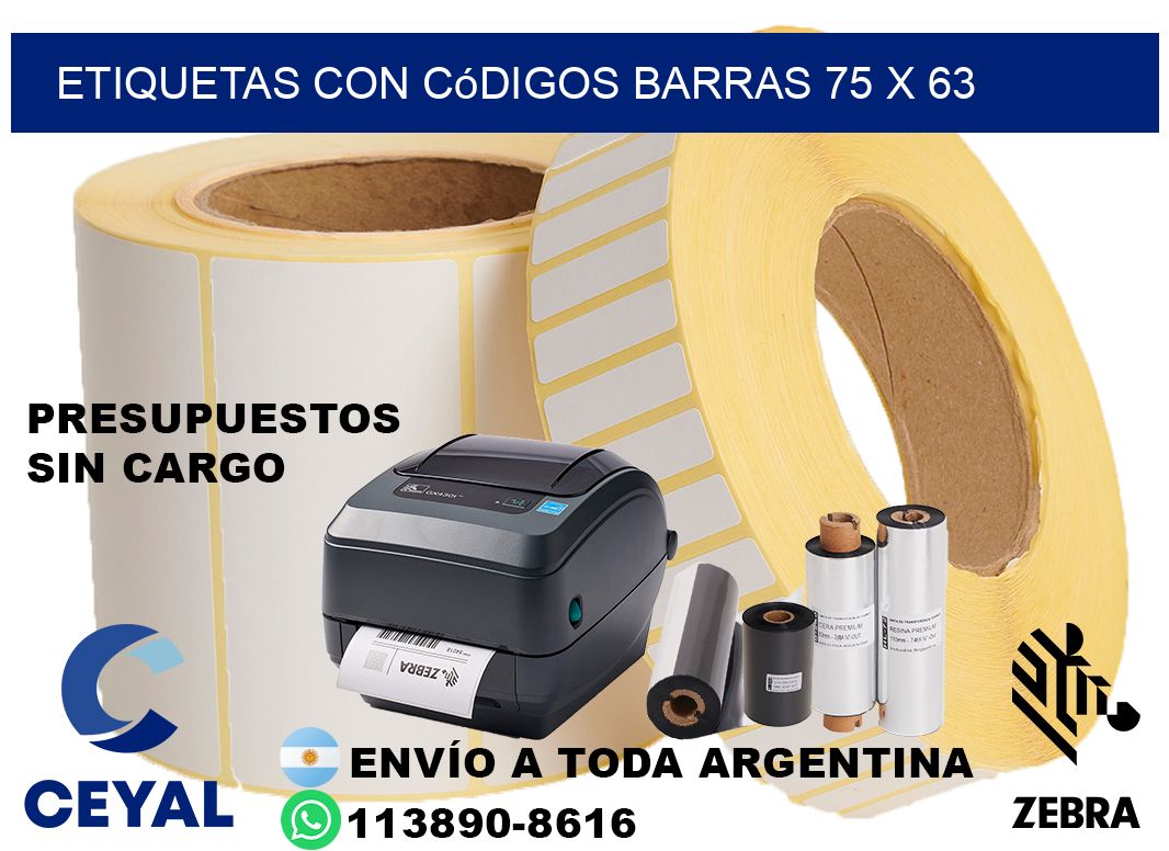 etiquetas con códigos barras 75 x 63