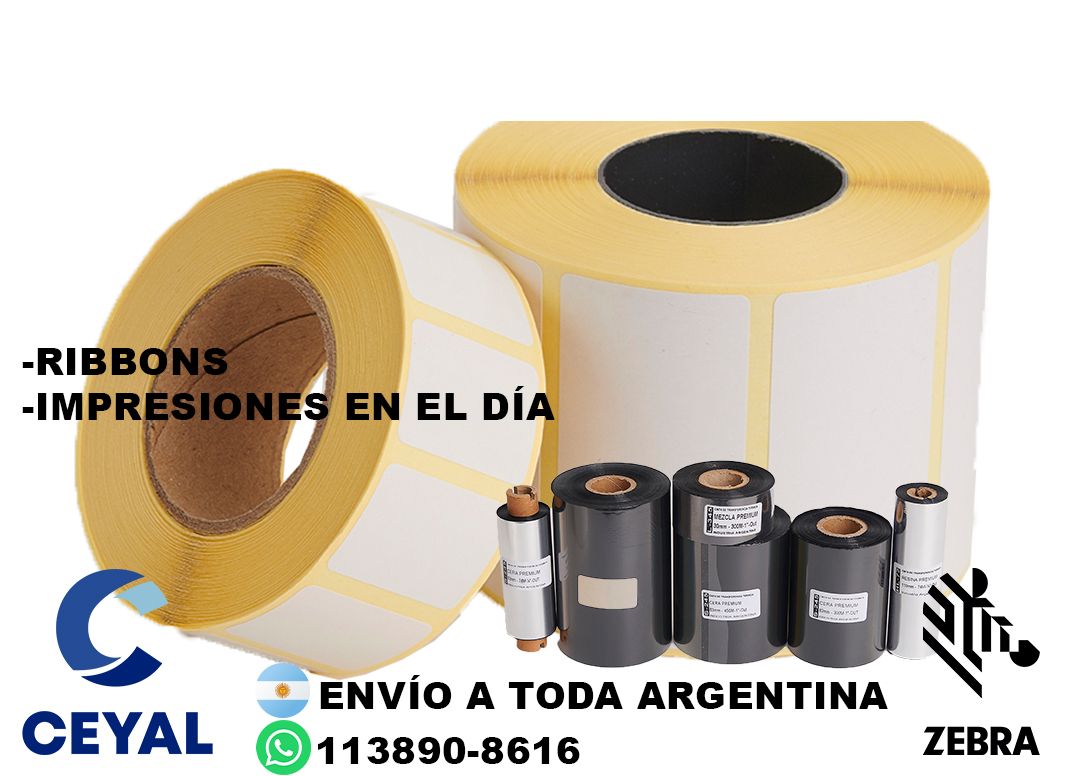 etiquetas personalizada en rollos 90 x 51