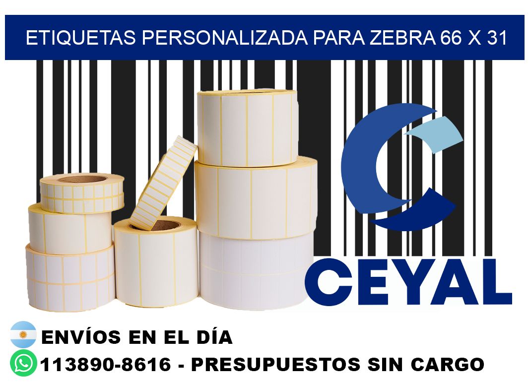 etiquetas personalizada para zebra 66 x 31