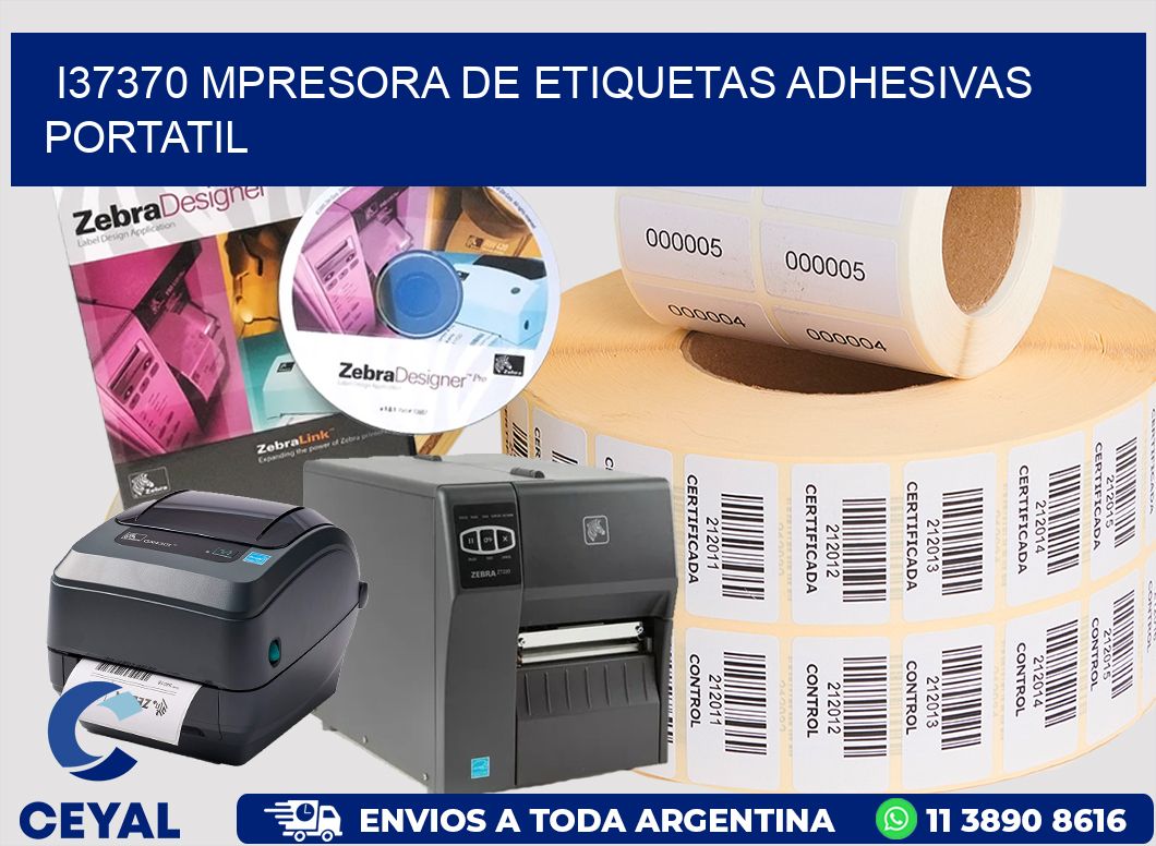 i37370 mpresora de etiquetas adhesivas portatil