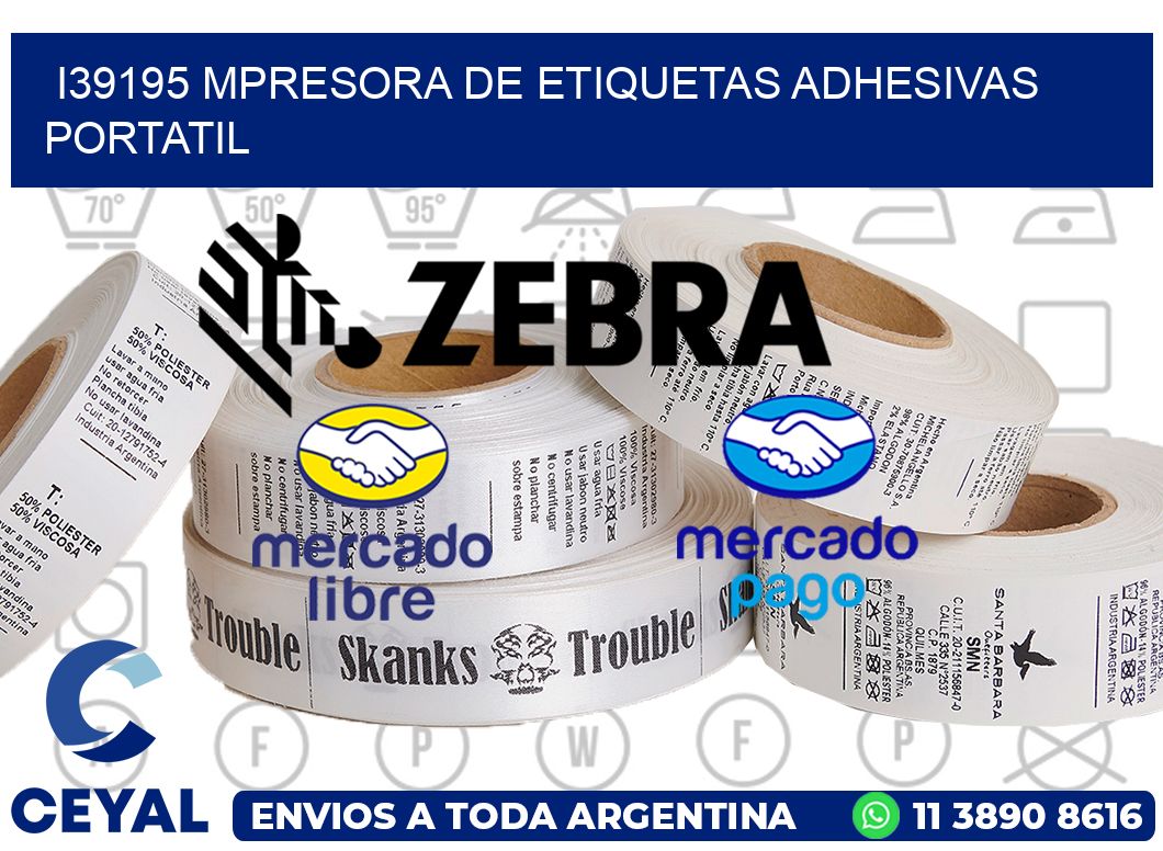 i39195 mpresora de etiquetas adhesivas portatil