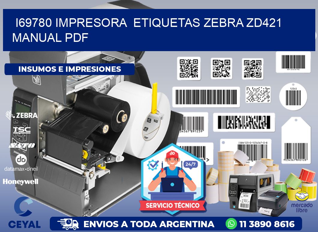 i69780 impresora  etiquetas Zebra ZD421 manual PDF