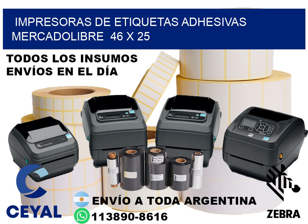 impresoras de etiquetas adhesivas mercadolibre  46 x 25