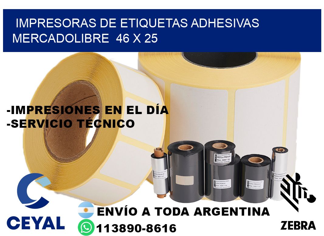 impresoras de etiquetas adhesivas mercadolibre  46 x 25