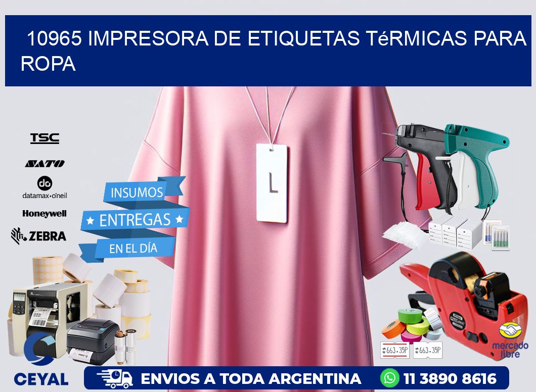 10965 impresora de etiquetas térmicas para ropa
